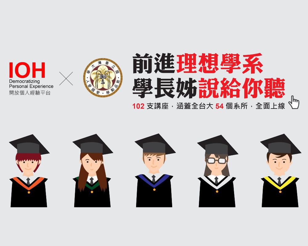 IOH x臺灣大學 邀請高中青年前進理想學系-封面圖